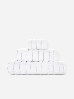 Graccioza Taormina Hand Towel 46X76 Cm White/Silver