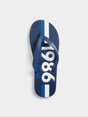Relay Jeans Men's Sport 1986 Navy Flip Flops