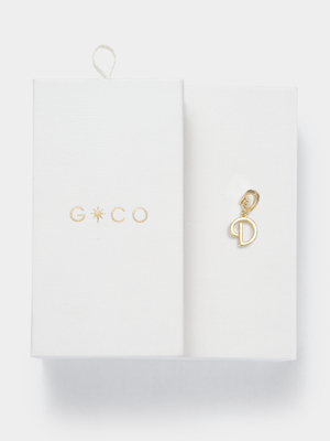 14ct Gold Plated Initial D Charm