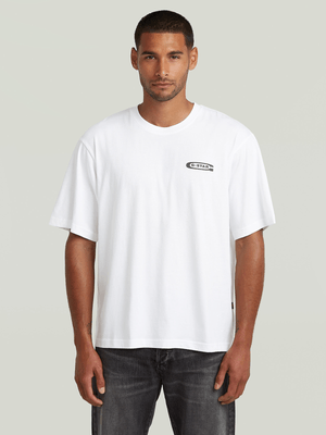 G-Star Men's Back Graphic Boxy White T-Shirt