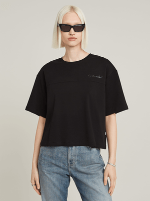 G-Star Women's G-Script Loose Dark Black Top
