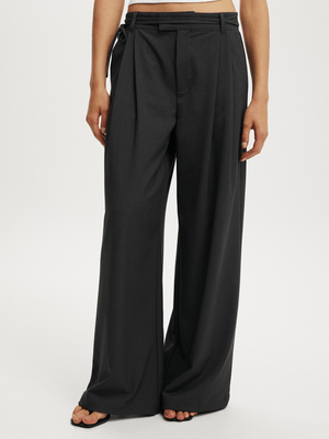 Women's Cotton On Charcoal Izzy Pleated Suiting Pants