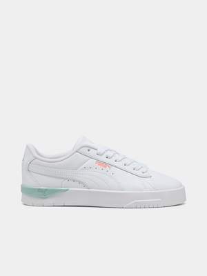 Puma Junior Grade-School Jada Classic White/Peach/Mint  Sneakers