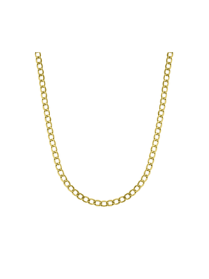 Yellow Gold & Sterling Silver Curb Chain