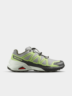 Salomon Mens Speedcross Peak Grey/Green Trail Running Shoes