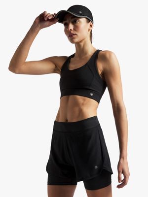 TS Womens Twofer Black Shorts