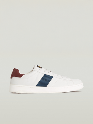 G-Star Men's Recruit Cup Low White/Burgundy Sneakers