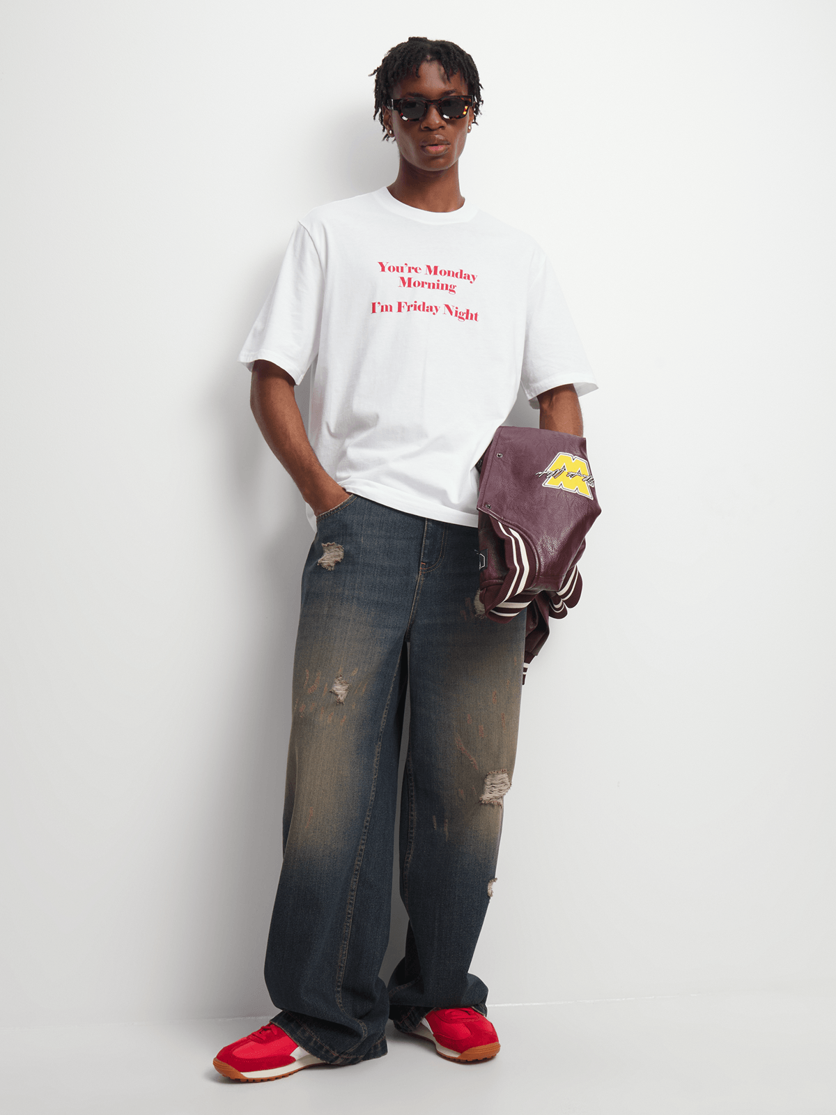 The FIX Men's White Graphic Top | Bash
