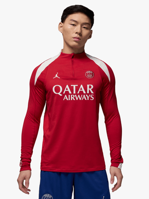 Nike Mens Paris Saint-Germain Dri-Fit 4th Red Drill Top