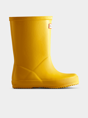 Younger Kids HUNTER Yellow First Classic Boots