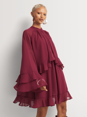 Flouncy Short Kaftan Dress