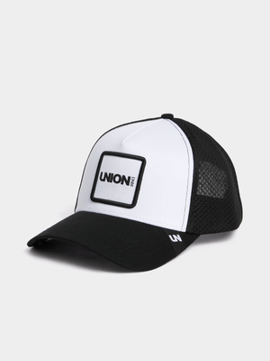 Union-DNM Men's Black/White Trucker Cap