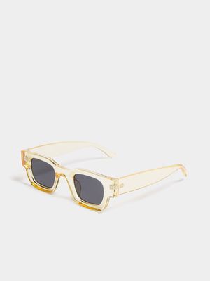 The FIX Unisex Yellow Square Frame Sunglasses
