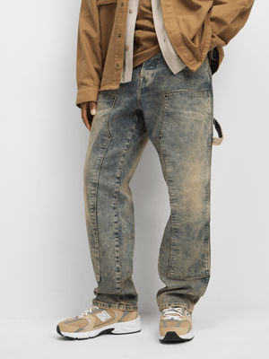 Redbat Men's Blue Carpenter Straight Leg Jeans