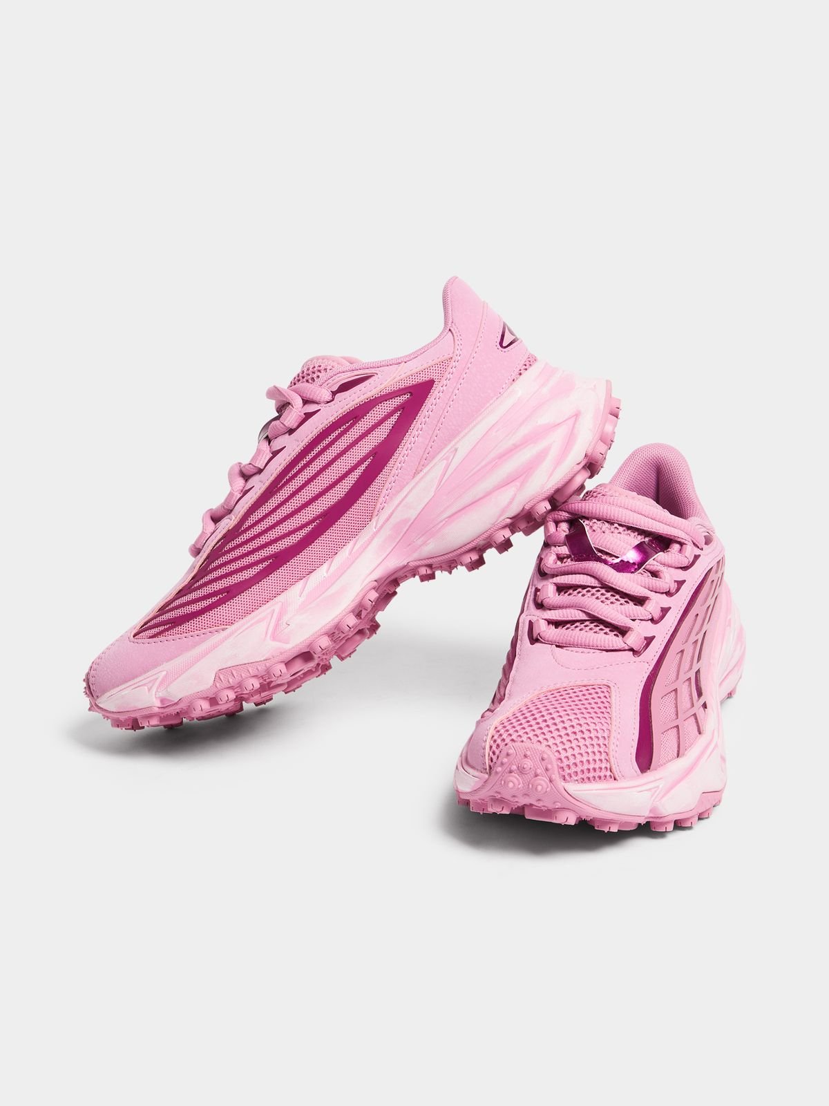 Puma Junior Spirex Mystery Garden Pink Sneaker - Bash.com