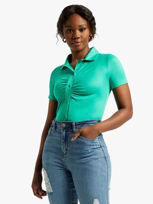 Women's Green Knit Shirt