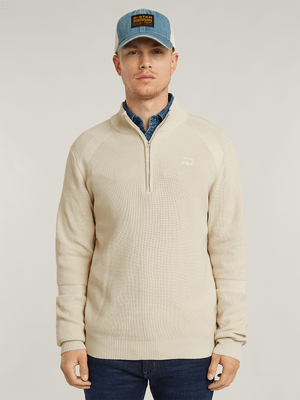 G-Star Men's Detailed Skipper White Knitwear