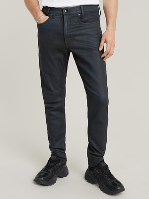 G-Star Men's D-Staq 3D Slim Coated Dark Blue Jeans