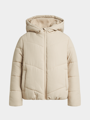 Exact Older Boy's Natural  Puffer Jacket