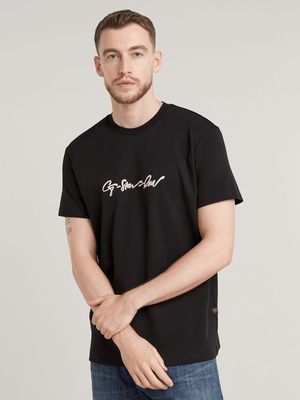 G-Star Men's G-script Graphic Black T-shirt