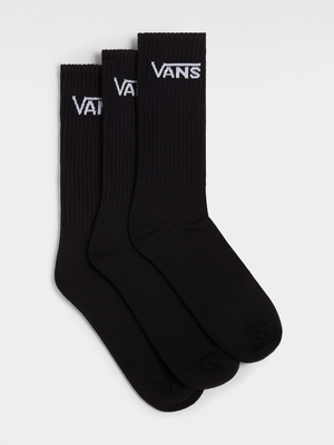 Vans 3-Pack Crew Black Socks