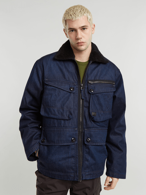 G-Star Men's Utility Sherpa Dark Blue Jacket