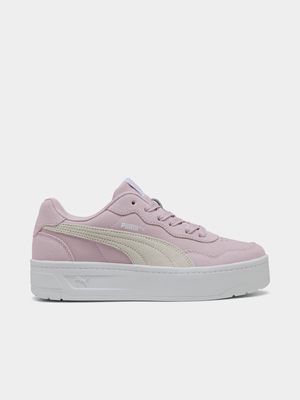 Puma Womens Court Lally Skye Rose/White Sneakers