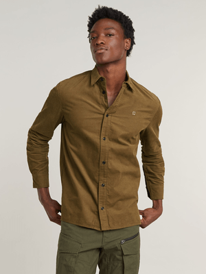G-Star Men's Corduroy Classic Brown Shirt