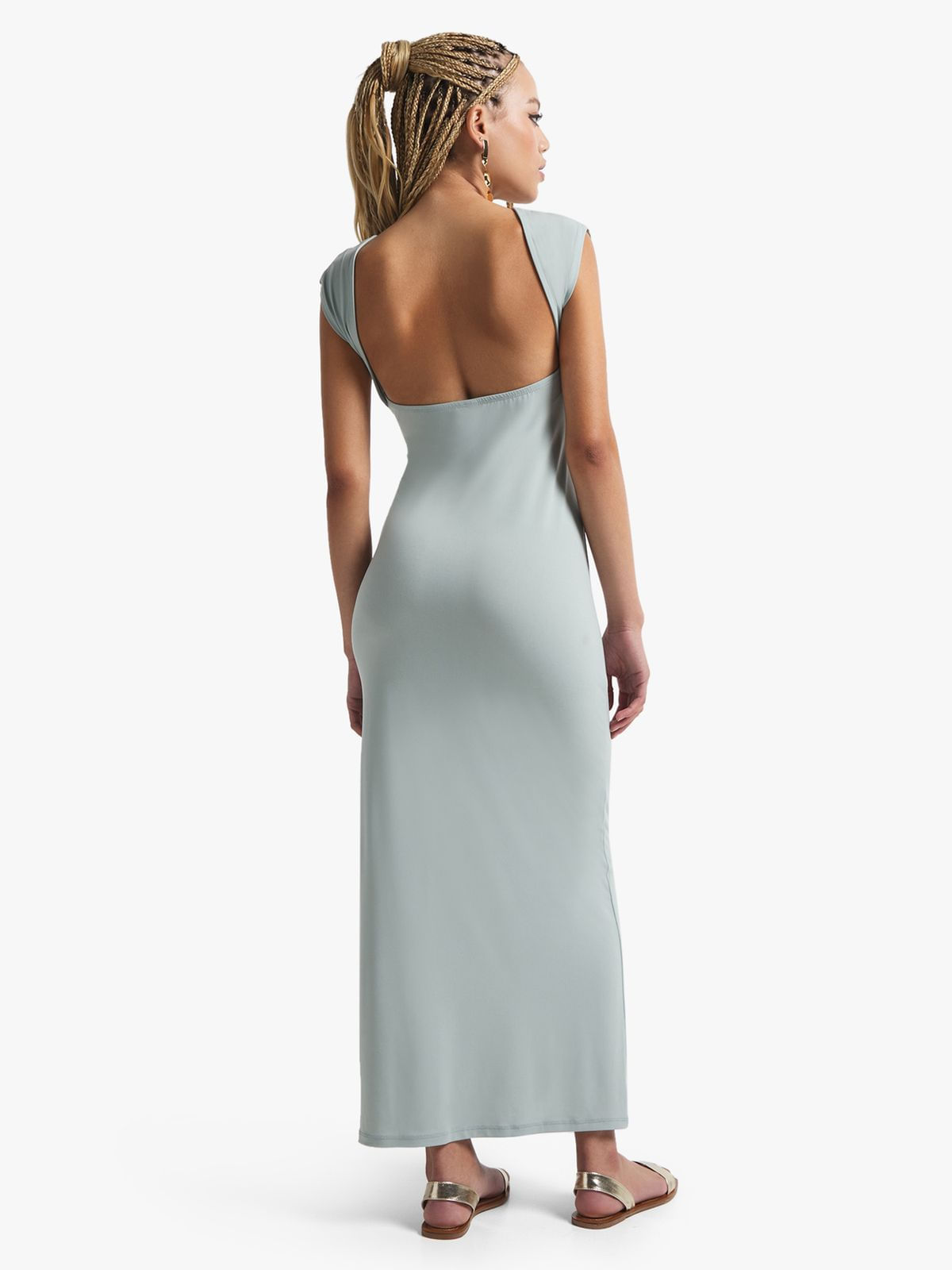 Women's Sage Open Back Maxi Dress