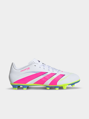 adidas Mens Predator Club FG/MG White/Pink/Lemon Boots