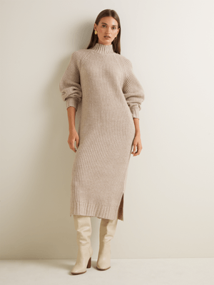 Women's Iconography Chunky Knitwear Column Dress