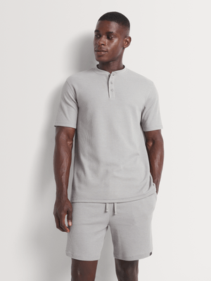 Men's Markham Knit Waffle Grey Sleepwear Shorts