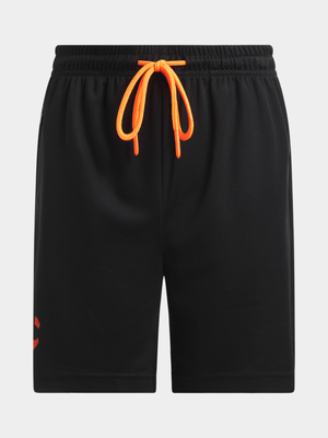 TS Boys Styled Black Soccer Shorts