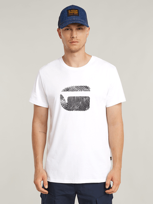 G-Star Mens Finger Print Burger White T-Shirt