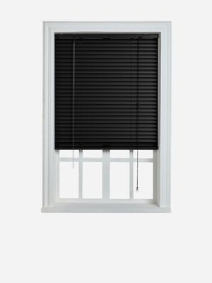 25mm Aluminium Venetian Blind Matt Black 120x100cm