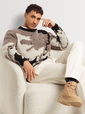 Men's Markham Crew Space Dye Milticolour Knitwear