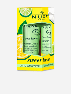 Nuxe Sweet Lemon Lipstick and Hand Cream Duo Pack
