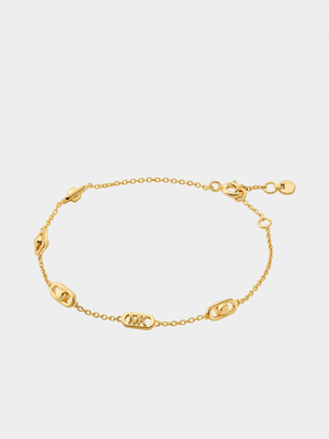 Michael Kors Sterling Silver Astor Link Station Bracelet