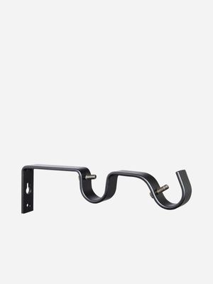 25mm Steel Double Curtain Rod Bracket Onyx