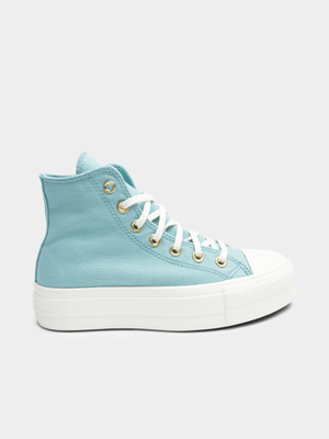 Women's Converse CTAS Eva Lift Platform Hi Green/White Sneaker