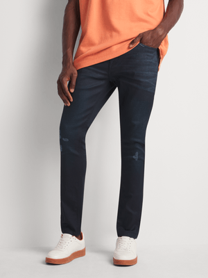 Men's Relay Jeans Skinny Rip & Repair Indigo Denim