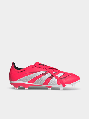 Mens adidas Predator League Fold-Over Tongue FG/MG Red/White Boots