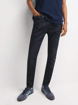 Redbat Men's Dark Blue Carrot Jeans