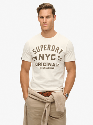Men's Superdry Embroidered Script Graphic Tee