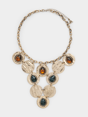 Links Necklace With Stones
