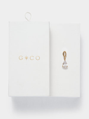 14ct Gold Plated Cubic Zirconia April Birthstone Charm