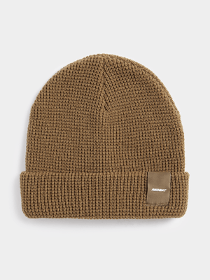 Redbat Unisex Waffle Knit Brown Beanie