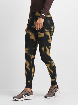 TS Womens Flex Fitness Gold Spray Long Tights