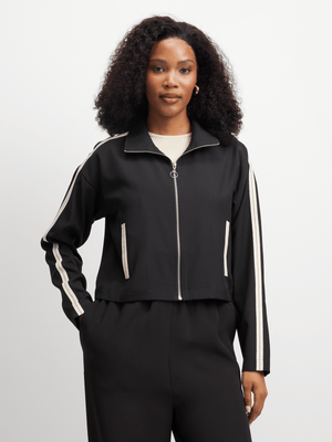 Jet Women's Black/Cream Zip Up Jacket