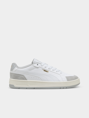 Mens Puma Court Classico Sport White/Grey Sneaker